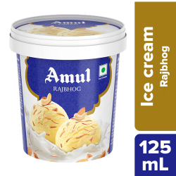 AMUL ICECREAM JUMBO CUP RAJBHOG (125ml×4) pack