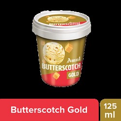 AMUL ICECREAM JUMBO CUP BUTTERSCOTCH GOLD 125 ML