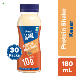 Amul Kool Protein Milkshake | Kesar, 180 mL