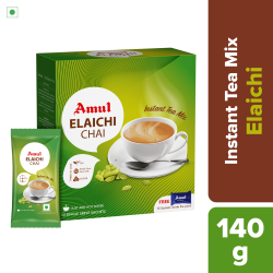 Amul Elaichi Chai – Instant Tea Mix, 14 g | Pack of 10 Sachets